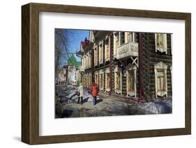 Wooden Architecture, Tomsk, Tomsk Federation, Siberia, Russia, Eurasia-Bruno Morandi-Framed Photographic Print