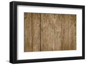 Wooden Background with Vertical Boards-vitalkaka-Framed Photographic Print