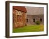 Wooden Barn and Old Stone Building in Rural New England, Maine, USA-Joanne Wells-Framed Photographic Print