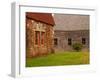 Wooden Barn and Old Stone Building in Rural New England, Maine, USA-Joanne Wells-Framed Photographic Print