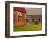 Wooden Barn and Old Stone Building in Rural New England, Maine, USA-Joanne Wells-Framed Photographic Print