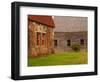 Wooden Barn and Old Stone Building in Rural New England, Maine, USA-Joanne Wells-Framed Photographic Print