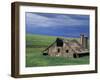 Wooden barn and silo, Lewiston, Idaho-Darrell Gulin-Framed Premium Photographic Print