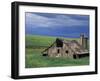 Wooden barn and silo, Lewiston, Idaho-Darrell Gulin-Framed Premium Photographic Print