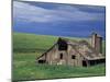 Wooden barn and silo, Lewiston, Idaho-Darrell Gulin-Mounted Premium Photographic Print