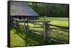 Wooden Barn, Mountain Farm Museum, Great Smoky Mountains National Park, North Carolina, USA-null-Framed Stretched Canvas