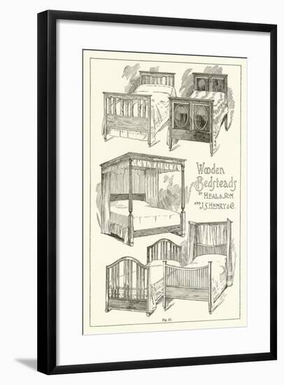 Wooden Bedsteads, by Heal and Son and J S Henry and Company-null-Framed Giclee Print