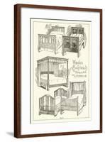 Wooden Bedsteads, by Heal and Son and J S Henry and Company-null-Framed Giclee Print