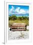 Wooden Bench overlooking a Florida wild Beach-Philippe Hugonnard-Framed Premium Photographic Print