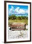 Wooden Bench overlooking a Florida wild Beach-Philippe Hugonnard-Framed Premium Photographic Print