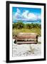 Wooden Bench overlooking a Florida wild Beach-Philippe Hugonnard-Framed Premium Photographic Print