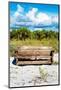 Wooden Bench overlooking a Florida wild Beach-Philippe Hugonnard-Mounted Photographic Print