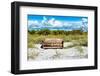 Wooden Bench overlooking a Florida wild Beach-Philippe Hugonnard-Framed Photographic Print