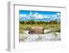 Wooden Bench overlooking a Florida wild Beach-Philippe Hugonnard-Framed Photographic Print