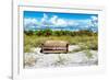 Wooden Bench overlooking a Florida wild Beach-Philippe Hugonnard-Framed Photographic Print