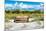 Wooden Bench overlooking a Florida wild Beach-Philippe Hugonnard-Mounted Photographic Print