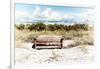 Wooden Bench overlooking a Florida wild Beach-Philippe Hugonnard-Framed Photographic Print