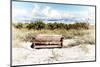 Wooden Bench overlooking a Florida wild Beach-Philippe Hugonnard-Mounted Photographic Print