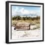 Wooden Bench overlooking a Florida wild Beach-Philippe Hugonnard-Framed Photographic Print