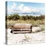 Wooden Bench overlooking a Florida wild Beach-Philippe Hugonnard-Stretched Canvas