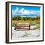 Wooden Bench overlooking a Florida wild Beach-Philippe Hugonnard-Framed Photographic Print