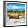 Wooden Bench overlooking a Florida wild Beach-Philippe Hugonnard-Framed Photographic Print