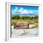 Wooden Bench overlooking a Florida wild Beach-Philippe Hugonnard-Framed Photographic Print