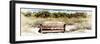 Wooden Bench overlooking a Florida wild Beach-Philippe Hugonnard-Framed Photographic Print