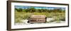 Wooden Bench overlooking a Florida wild Beach-Philippe Hugonnard-Framed Photographic Print