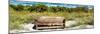 Wooden Bench overlooking a Florida wild Beach-Philippe Hugonnard-Mounted Photographic Print