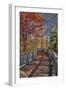 Wooden boardwalk in the autumn-Lisa Engelbrecht-Framed Photographic Print