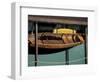 Wooden Boat Hanging at The Center for Wooden Boats, Seattle, Washington, USA-William Sutton-Framed Photographic Print