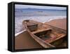 Wooden Boat Looking Out on Banderas Bay, The Colonial Heartland, Puerto Vallarta, Mexico-Tom Haseltine-Framed Stretched Canvas