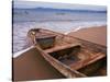 Wooden Boat Looking Out on Banderas Bay, The Colonial Heartland, Puerto Vallarta, Mexico-Tom Haseltine-Stretched Canvas