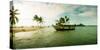 Wooden Boat Moored on the Beach, Morro De Sao Paulo, Tinhare, Cairu, Bahia, Brazil-null-Stretched Canvas