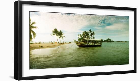 Wooden Boat Moored on the Beach, Morro De Sao Paulo, Tinhare, Cairu, Bahia, Brazil-null-Framed Photographic Print