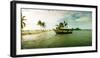 Wooden Boat Moored on the Beach, Morro De Sao Paulo, Tinhare, Cairu, Bahia, Brazil-null-Framed Photographic Print