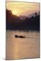 Wooden Boat on Mekong River at Sunset-Paul Souders-Mounted Photographic Print