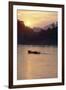 Wooden Boat on Mekong River at Sunset-Paul Souders-Framed Photographic Print