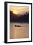 Wooden Boat on Mekong River at Sunset-Paul Souders-Framed Photographic Print