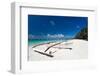 Wooden Boat on Tropical Beach with White Sand-pashapixel-Framed Photographic Print