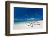 Wooden Boat on Tropical Beach-pashapixel-Framed Photographic Print