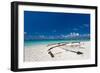 Wooden Boat on Tropical Beach-pashapixel-Framed Photographic Print