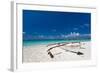 Wooden Boat on Tropical Beach-pashapixel-Framed Photographic Print