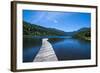 Wooden Boat Pier on Lago Tinquilco in the Huerquehue, Southern Chile-Michael Runkel-Framed Photographic Print