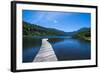 Wooden Boat Pier on Lago Tinquilco in the Huerquehue, Southern Chile-Michael Runkel-Framed Photographic Print