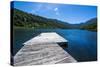 Wooden Boat Pier on Lago Tinquilco in the Huerquehue, Southern Chile-Michael Runkel-Stretched Canvas