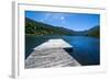 Wooden Boat Pier on Lago Tinquilco in the Huerquehue, Southern Chile-Michael Runkel-Framed Photographic Print