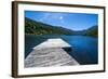 Wooden Boat Pier on Lago Tinquilco in the Huerquehue, Southern Chile-Michael Runkel-Framed Photographic Print