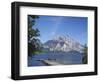 Wooden Boat Tied to Dock on Lake-Fernando Bengoechea-Framed Photographic Print